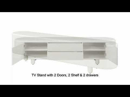 Keely - TV Stand - White High Gloss