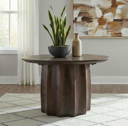 Cayenne Solid Mango Wood Cocktail Coffee Table Walnut