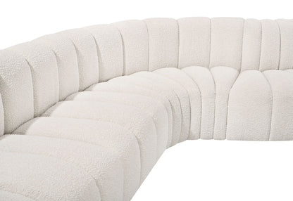 Arc - Boucle Fabric 4 Piece Corner Modular Sofa