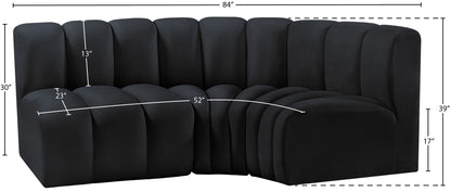 Arc - Velvet 3 Piece Sofa