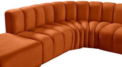 Arc - Velvet 6 Piece Corner Modular Sofa