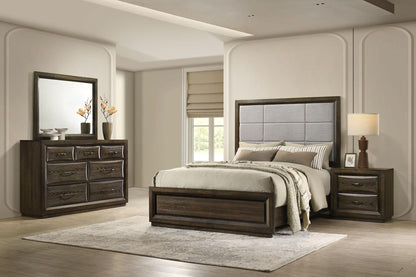 Atlas 4-piece Eastern King Bedroom Set Dark Oak