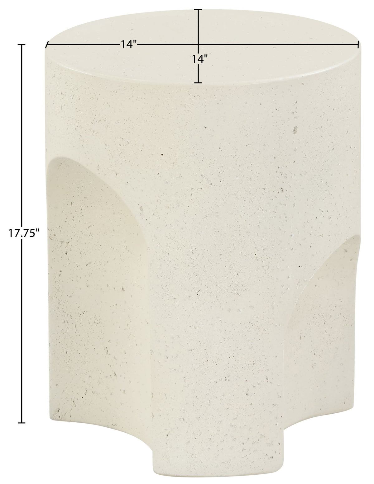 Olira - Concrete And Fiberglass Indoor / Outdoor End Table
