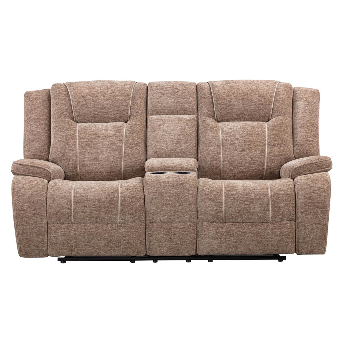 Bruno - Manual Console Loveseat - Plush Tobacco