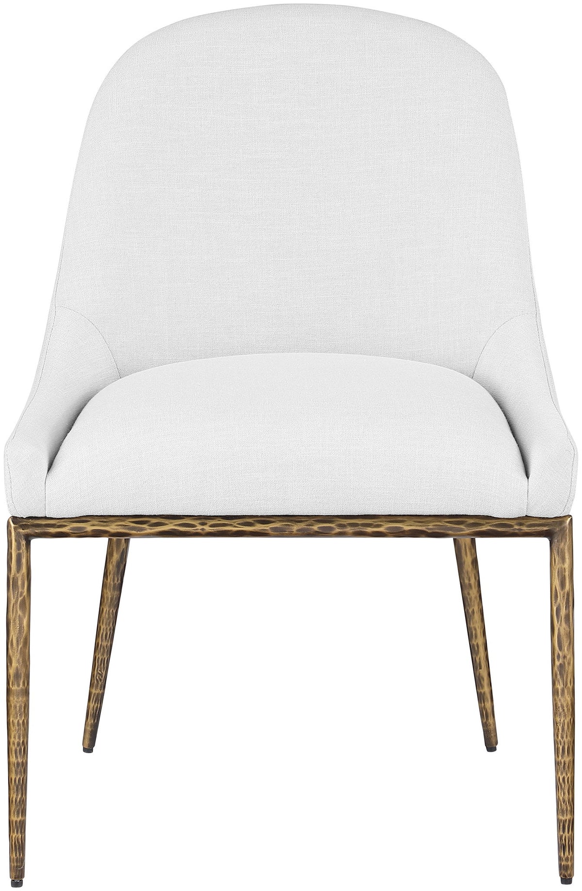 Ferro - Upholstered Dining Side Chair With Brushed Gold Legs