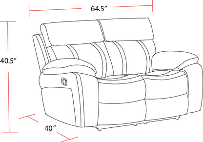 Theon - Manual Glider Reclining Sofa Set