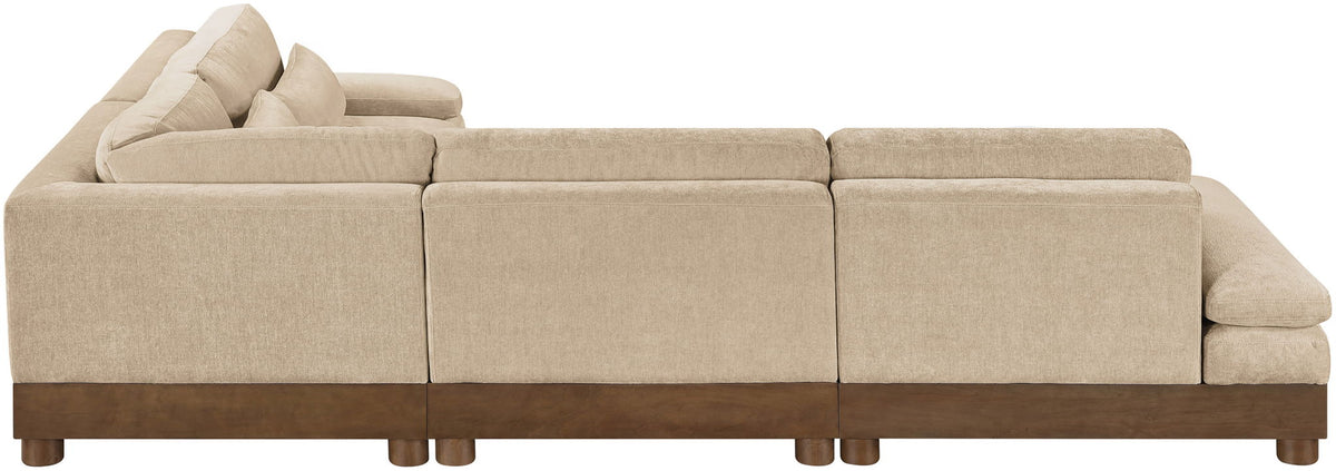 Turin - Chenille Fabric Upholstered Modular Sectional - Beige