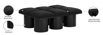 Pavilion - 6 Piece Modular Bench With Black Base