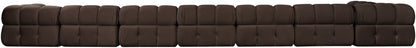 Orin - Velvet Performance Fabric Upholstered 8 Piece L-Shaped Sectional