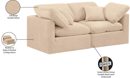 Indulge - Velvet 2 Seat Modular Sofa