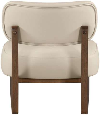Vetra - Vegan Leather Upholstered Accent Chair With Brown Base