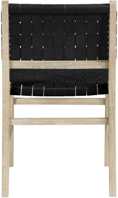 Entwine - Vegan Leather Upholstered Dining Chair - Painted Natural