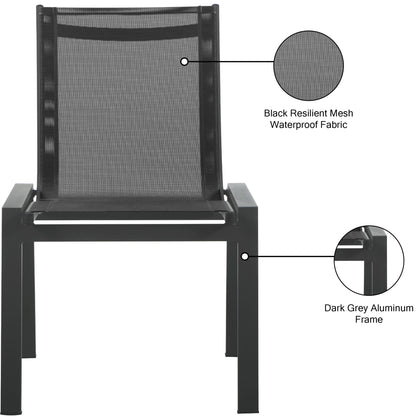Nizuc - Outdoor Patio Dining Chair With Gray Frame (Set of 2)