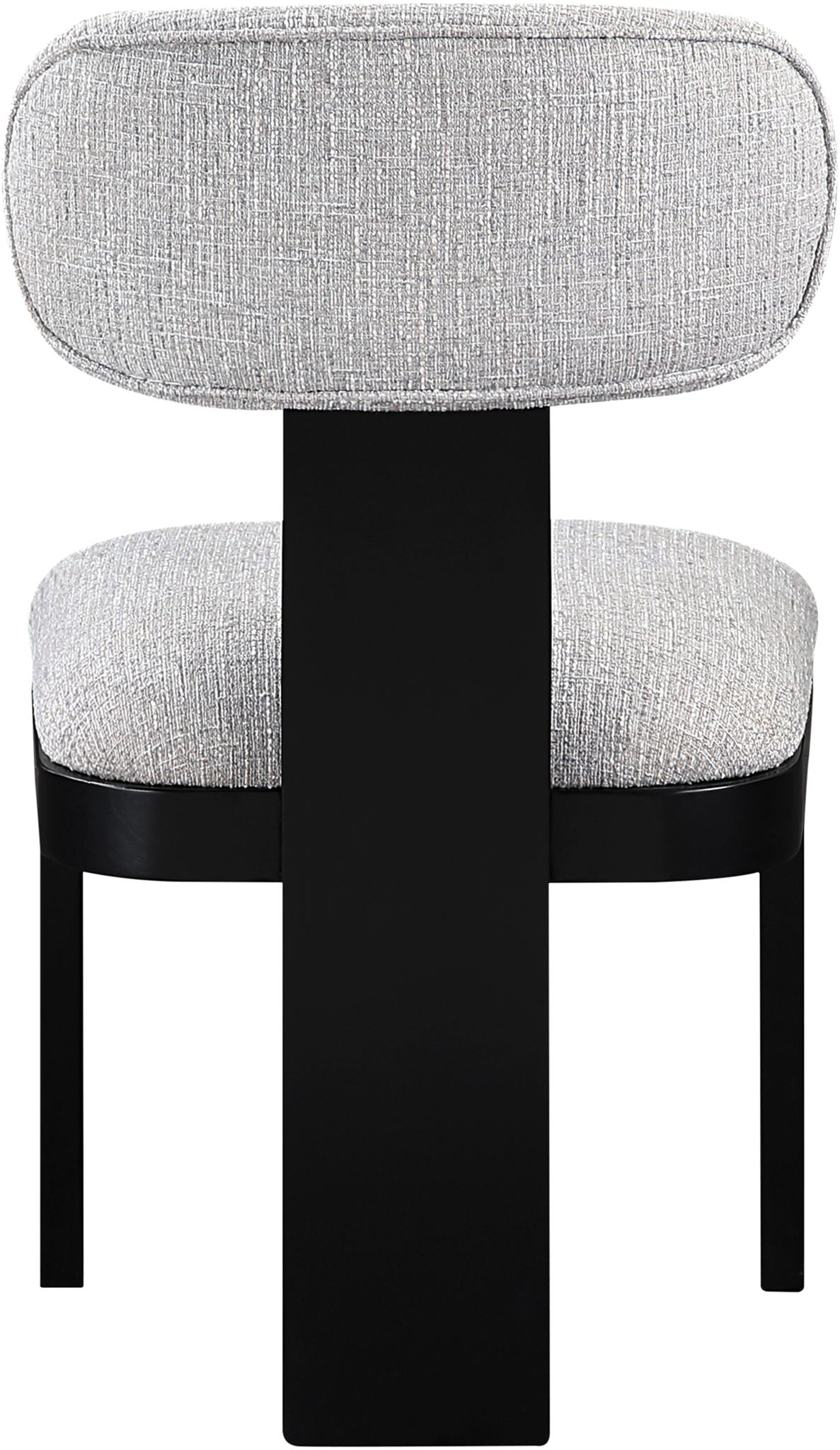 Timbra - Linen Textured Fabric Upholstered Dining Chair (Set of 2) - Black Base