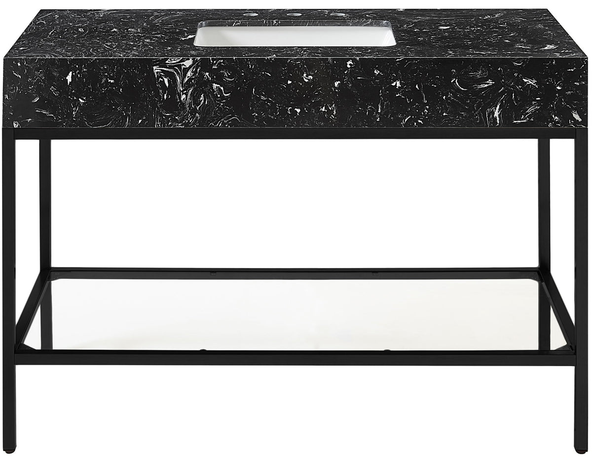 Marmo - Engineered Marble Bathroom Vanity With Black Base