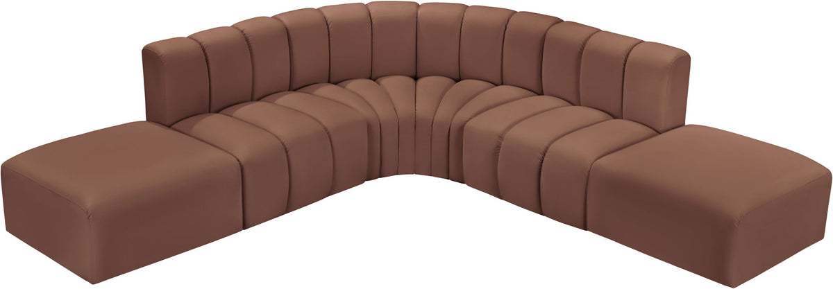 Arc - Faux Leather 6 Piece Corner Modular Sofa