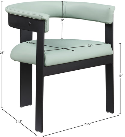 Romeo - Faux Leather Dining Chair With Black Base (Set of 2)