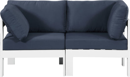 Nizuc - Outdoor Patio 2 Seat Modular Sofa With White Frame