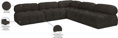 Ames - 5 Piece Fabric Modular Corner Sectional