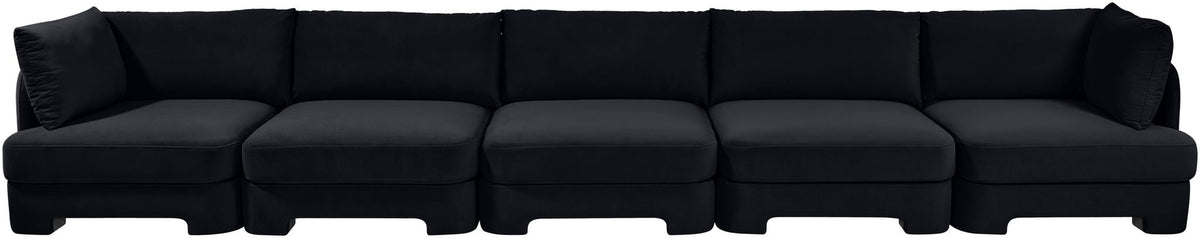 Hammond - Velvet Performance Fabric Upholstered 5 Piece Sofa