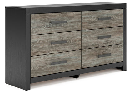 Broachmyn - 3 Pc. - Dresser And 2 Nightstands - Black / Gray