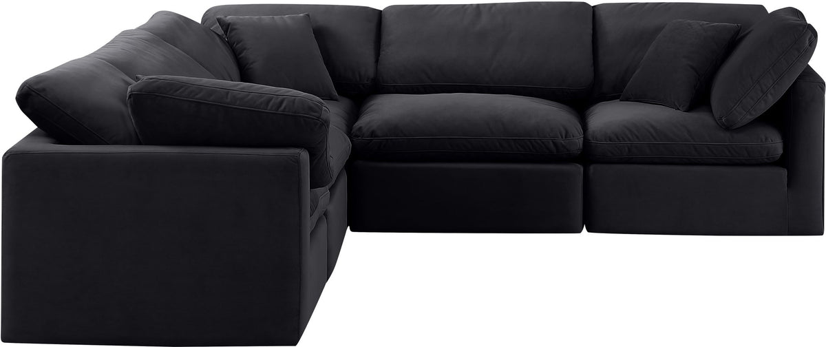Indulge - Velvet 5 Piece Modular Corner Sectional