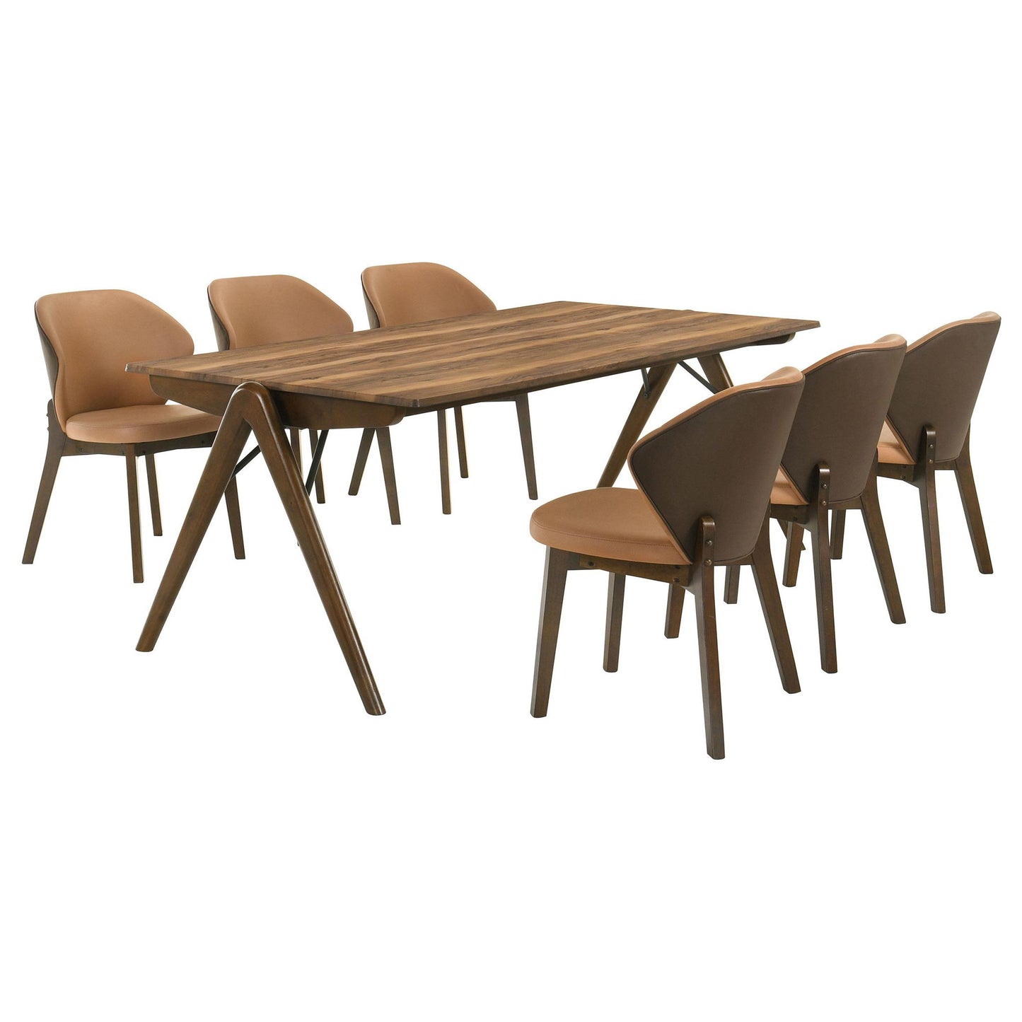 Randolph 7-piece Smart Top Rectangular Dining Set Sheesham and Brown