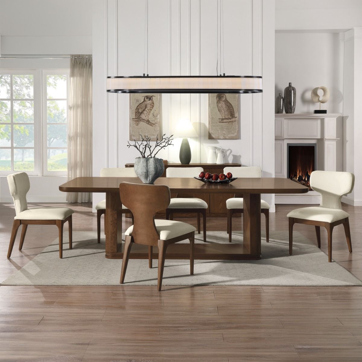 Koen - Side Chair (Set of 2) - Beige / Brown Oak
