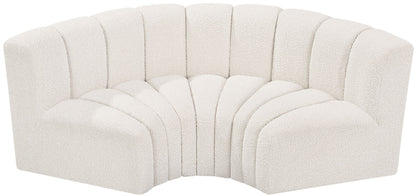 Arc - Boucle Fabric 3 Piece Modular U-Shaped Sofa
