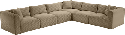 Shaggy - Fabric 6 Piece Modular Corner Sectional
