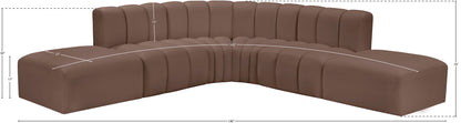 Arc - Faux Leather 6 Piece Corner Modular Sofa