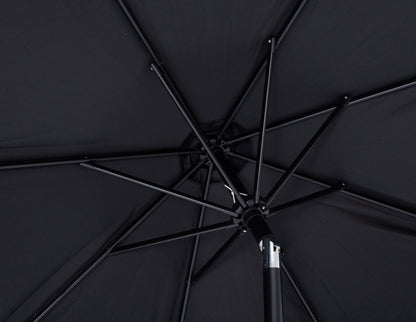 Amalfi - Aluminum Patio Umbrella - Black Base / Black Pole