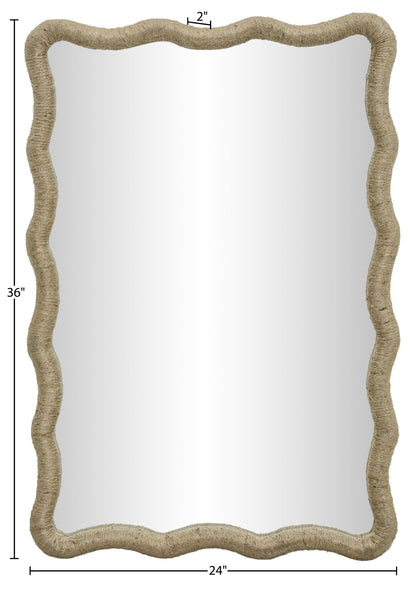Meadow - Jute Rope Framed Mirror - Natural