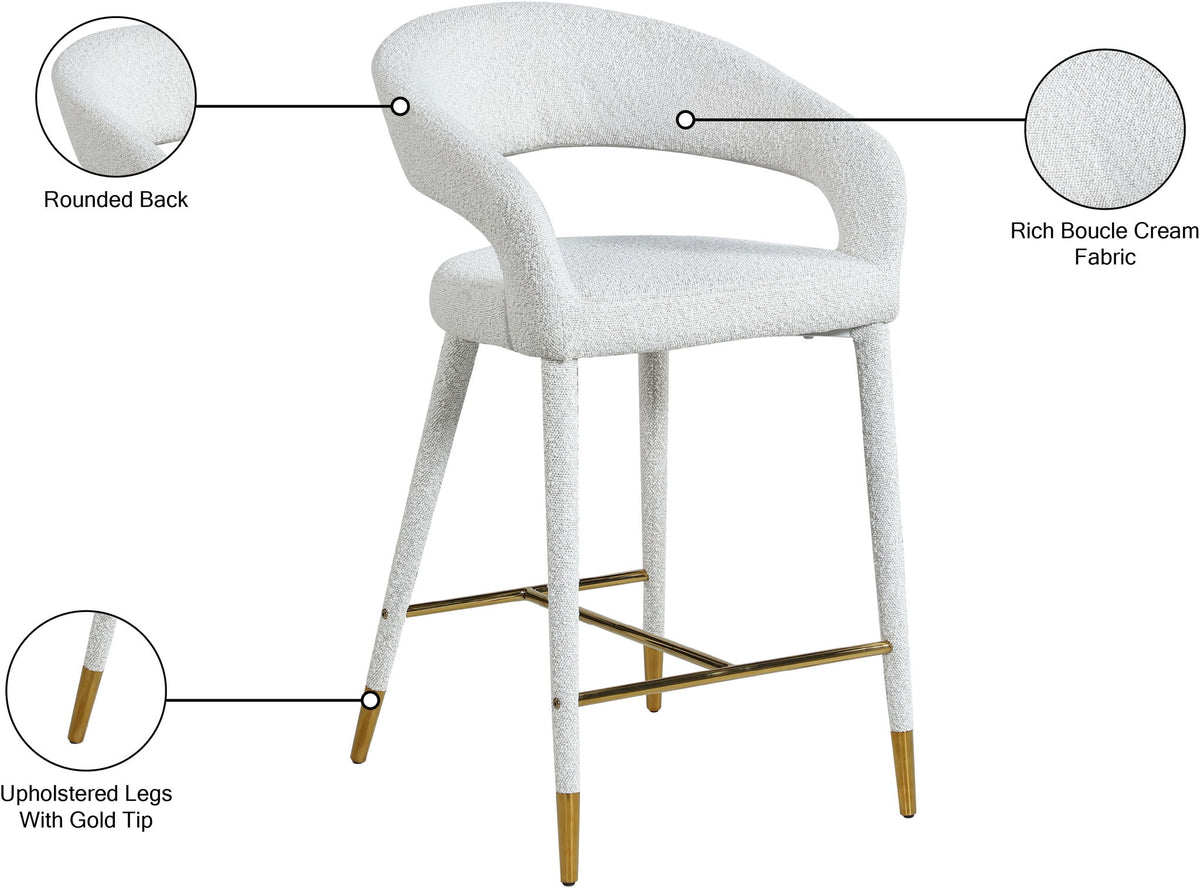 Destiny - Fabric Stool - Cream