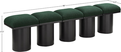 Pavilion - 5 Piece Modular Bench With Black Base