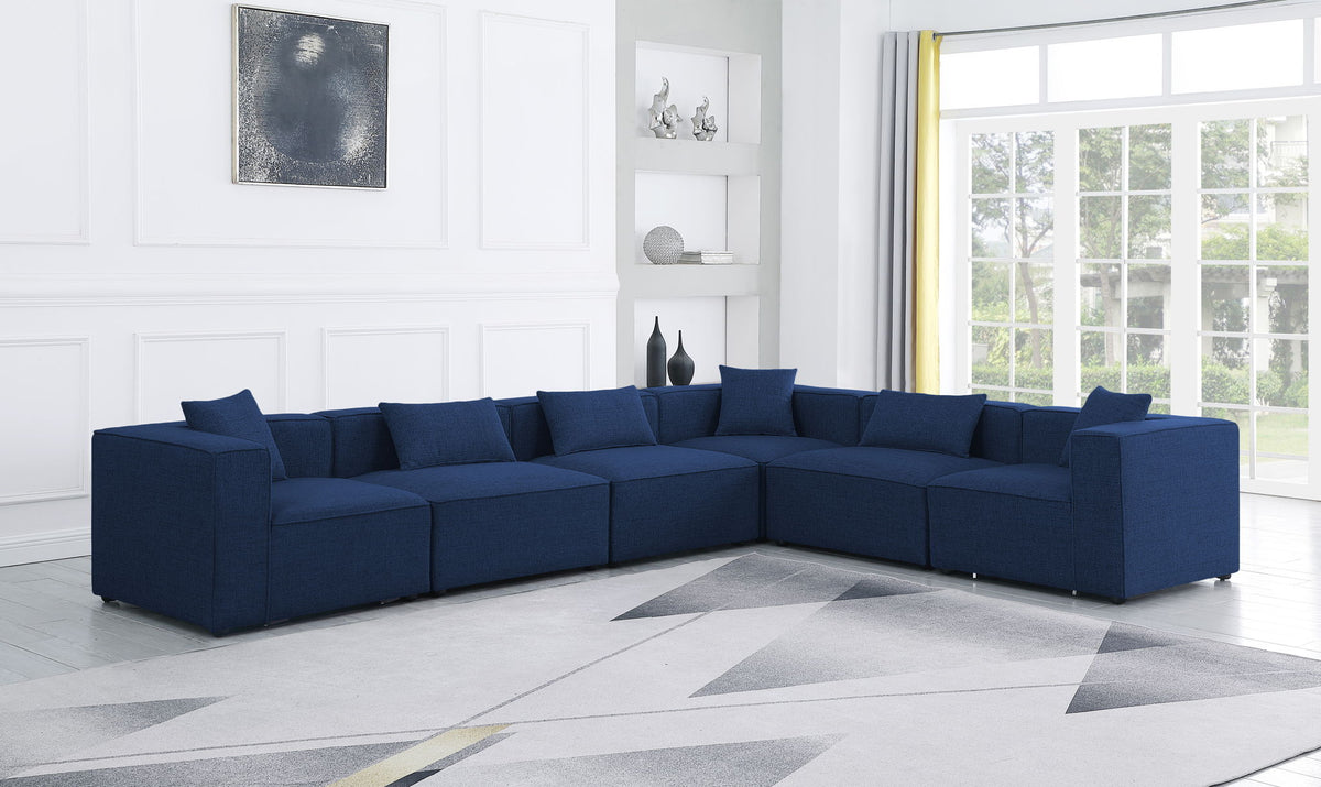 Cube - Linen 6 Piece Modular Corner Sectional