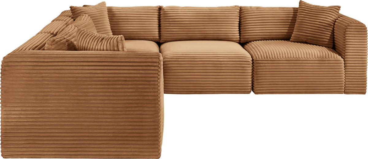 Shaggy - Fabric 5 Piece Modular Corner Sectional