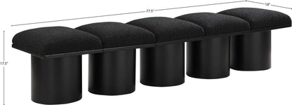 Pavilion - 5 Piece Modular Bench With Black Base