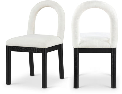 Conrad - Linen Dining Chair With Black Legs