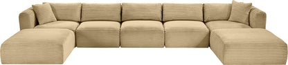 Shaggy - 7 Piece Modular Sectional With 2 Ottomans