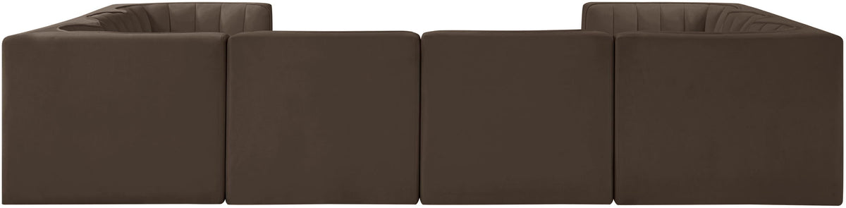 Rummi - Velvet Performance Fabric Upholstered Modular Sectional