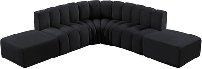 Arc - Velvet 6 Piece Corner Modular Sofa