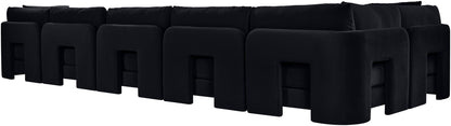 Hammond - Velvet Performance Fabric Upholstered 6 Piece L-Shaped Sectional