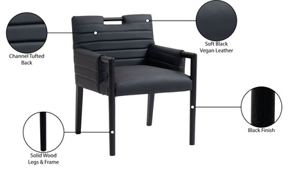Aimee - Dining Arm Chair - Black Legs