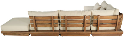 Mirella - 6 Piece Water Resistant Fabric Upholstered Outdoor Patio Modular Sectional