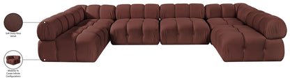 Orin - U-Shaped Velvet 6 Piece Modular Sectional