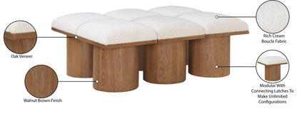 Pavilion - 6 Piece Modular Bench With Brown Base