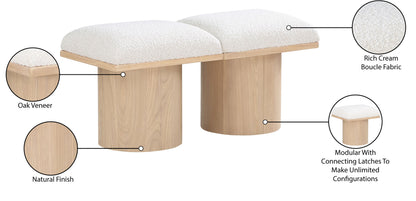 Pavilion - 2 Piece Modular Bench With Natural Base