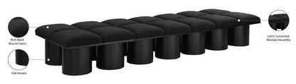 Pavilion - 14 Piece Modular Bench With Black Base
