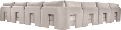 Hammond - Velvet Performance Fabric Upholstered 7 Piece Armless Sectional